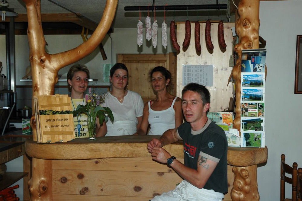 Intérieur du chalet de l'Hauta Chia