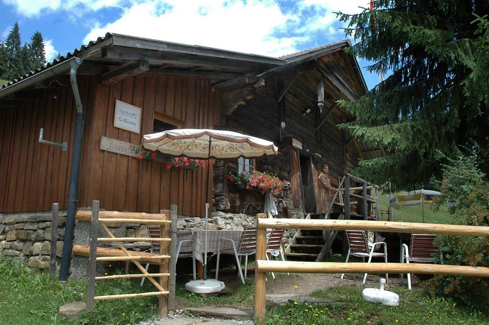 Extérieur du chalet de la Gissetaz