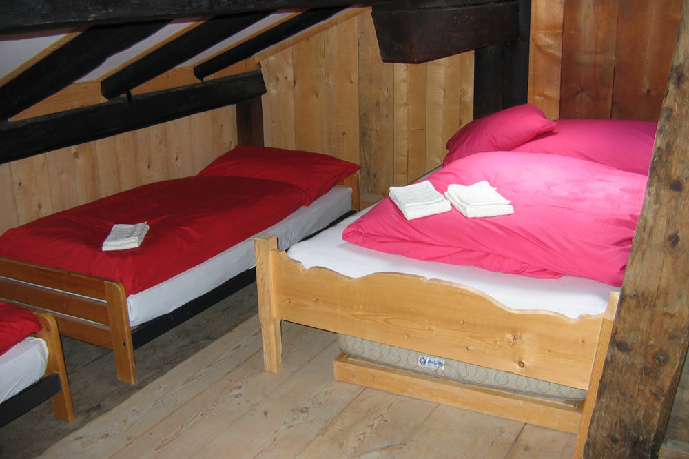 Chambres à coucher du chalet Mittlist Morgeten