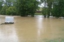 Zone alluviale d'Autigny inondée lors d'une crue de la Neirigue