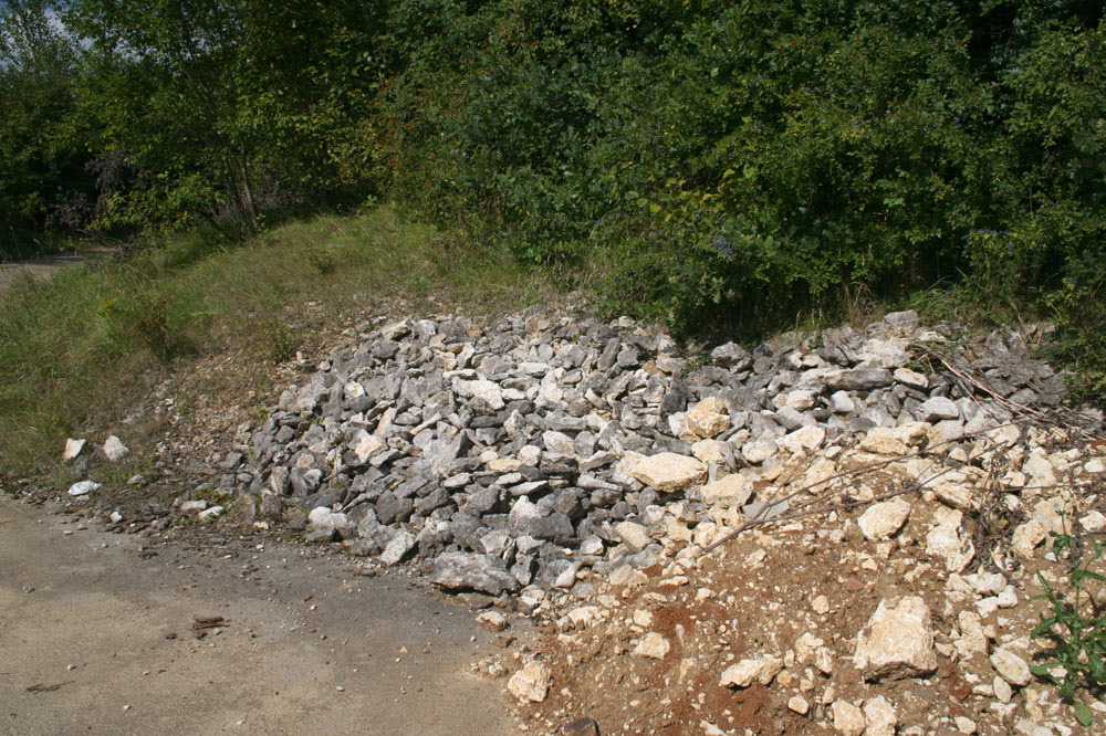 Tas de pierres servant d'abris à certaines espèces