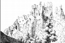 Croquis de Quiquerez du Château de Soyhières