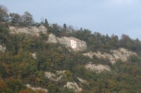 Drapeau jurassien sur le Béridier