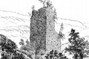 Tour du Vorbourg dessinée par Quiquerez