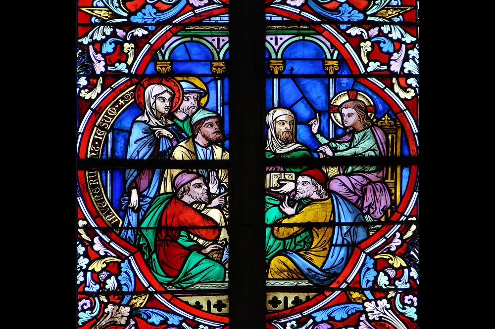 Jésus et les docteurs de la Loi (cathédrale de Meaux, XIX e s.)