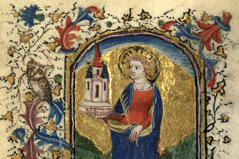 Sainte Barbe («Heures de Toul», XVI e s.)