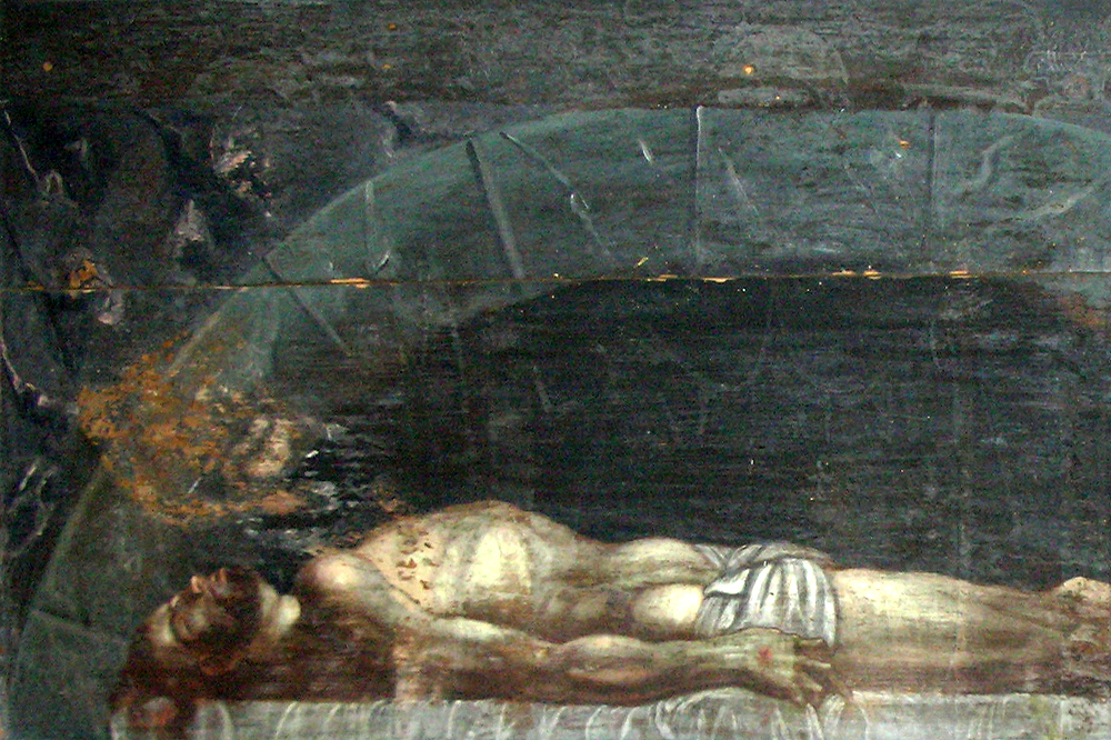 Christ au tombeau, situé sous l'autel de la chapelle de St Clément (anonyme)