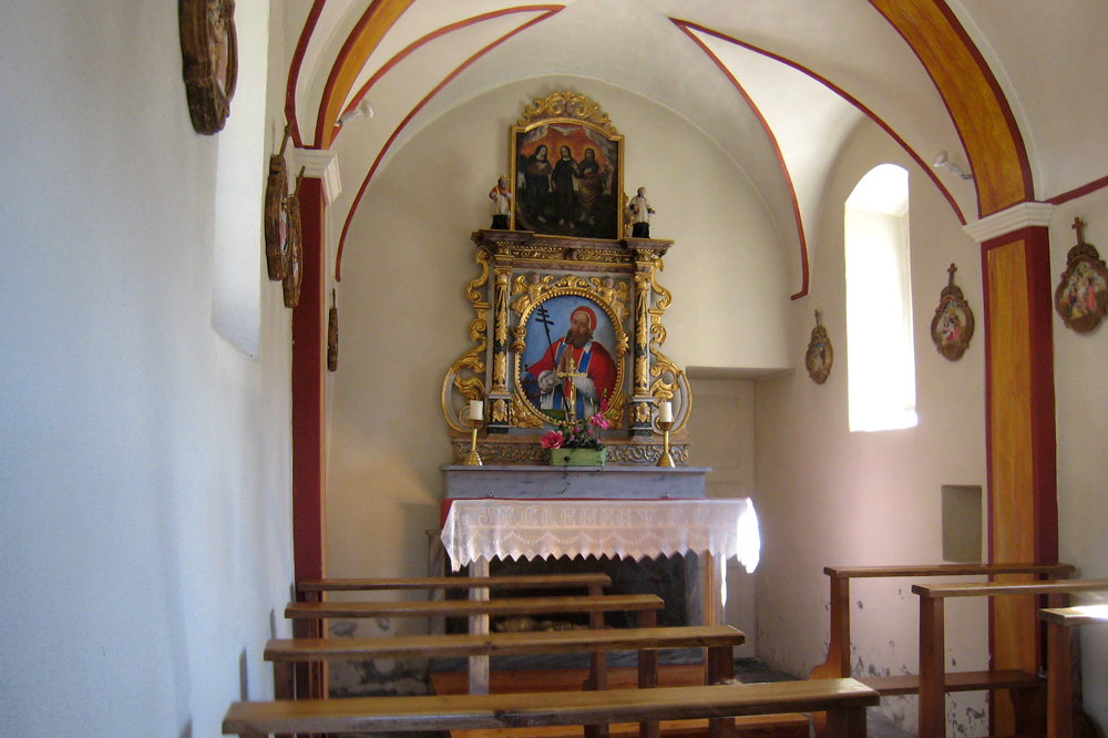 Intérieur de la chapelle de St Clément