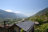 Vue sur la plaine du Rhône depuis Ban