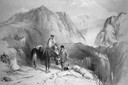 Pèlerins sur le chemin du col