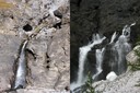 A la fin de l’été, une fois la neige fondue, le débit de la source faiblit