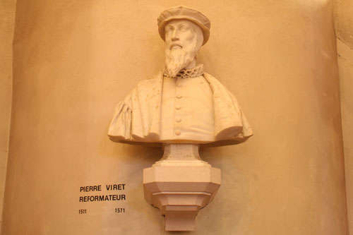 Buste de Pierre Viret dans l'églsie d'Orbe
