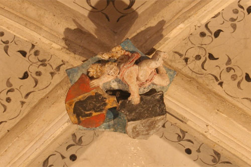 Ecussons sur le plafond de l'église d'Orbe