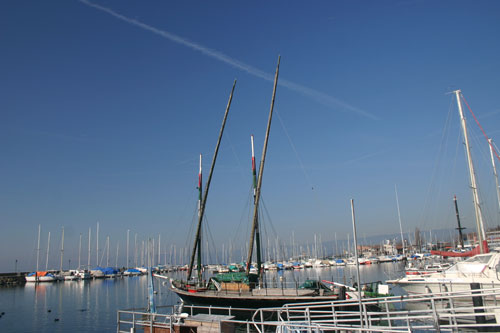 La Vaudoise amarée au port d'Ouchy