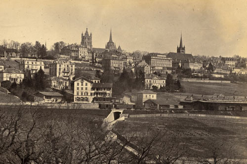 Gare ed Lausanne vers 1865