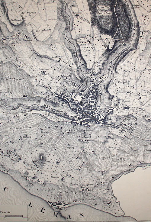 Plan de Lausanne en 1838