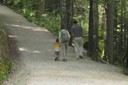 Promeneurs allant visiter les grottes