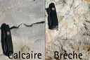 Différence calcaire-brèche