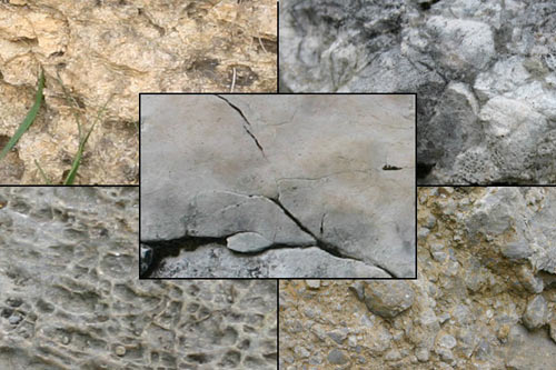 Différentes roches présentes