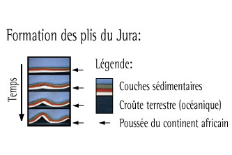 Formation des plis du Jura