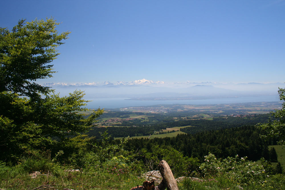 Place de pic-nic avec vue sur le Mont Blanc